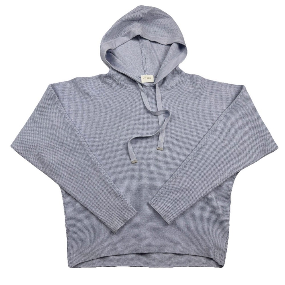 Cyrus Sz S Light Purple Pullover Hoodie Waffle Knit Dolman Sleeve Super Soft